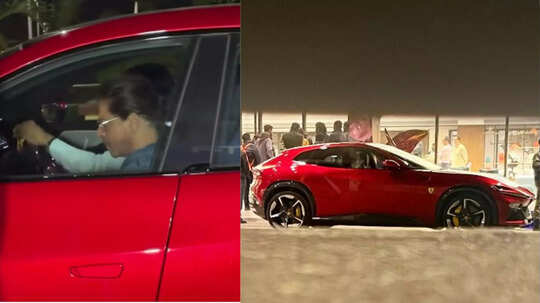 Shah Rukh Khan Spotted Sitting In Ferrari Purosangue Worth Rs 105 Crore Watch