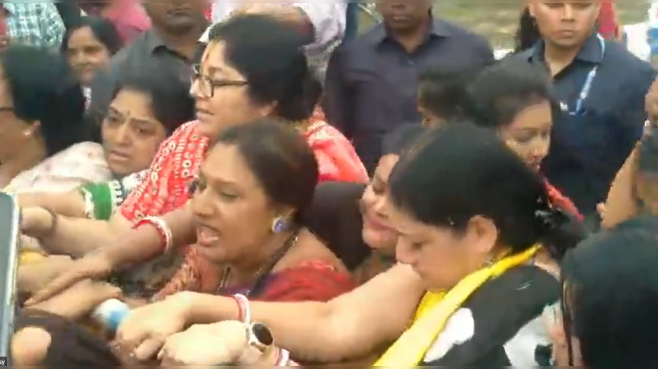 BJP Women Leader Denied Entry To Enter Sandeshkhali