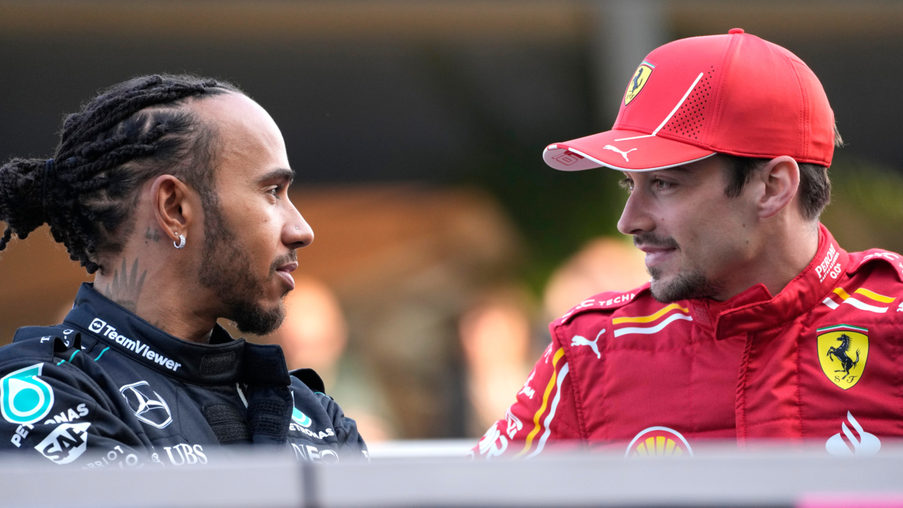 Lewis Hamilton and Charles Leclerc