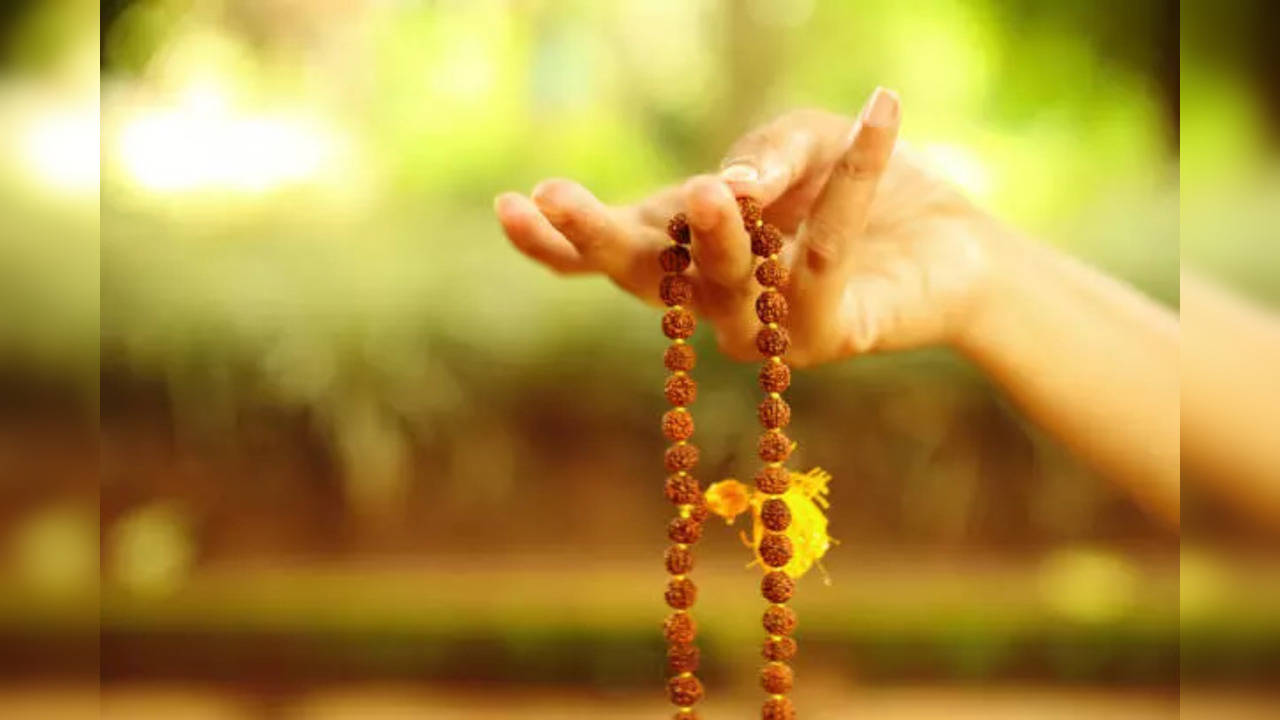 Rudraksha Beads And Rosary Hindu Sacred Attribute For Prayers