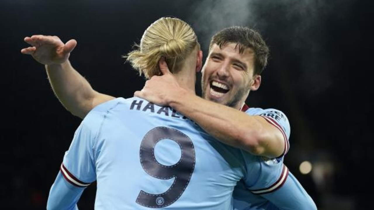 Erling Haaland and Ruben Dias 