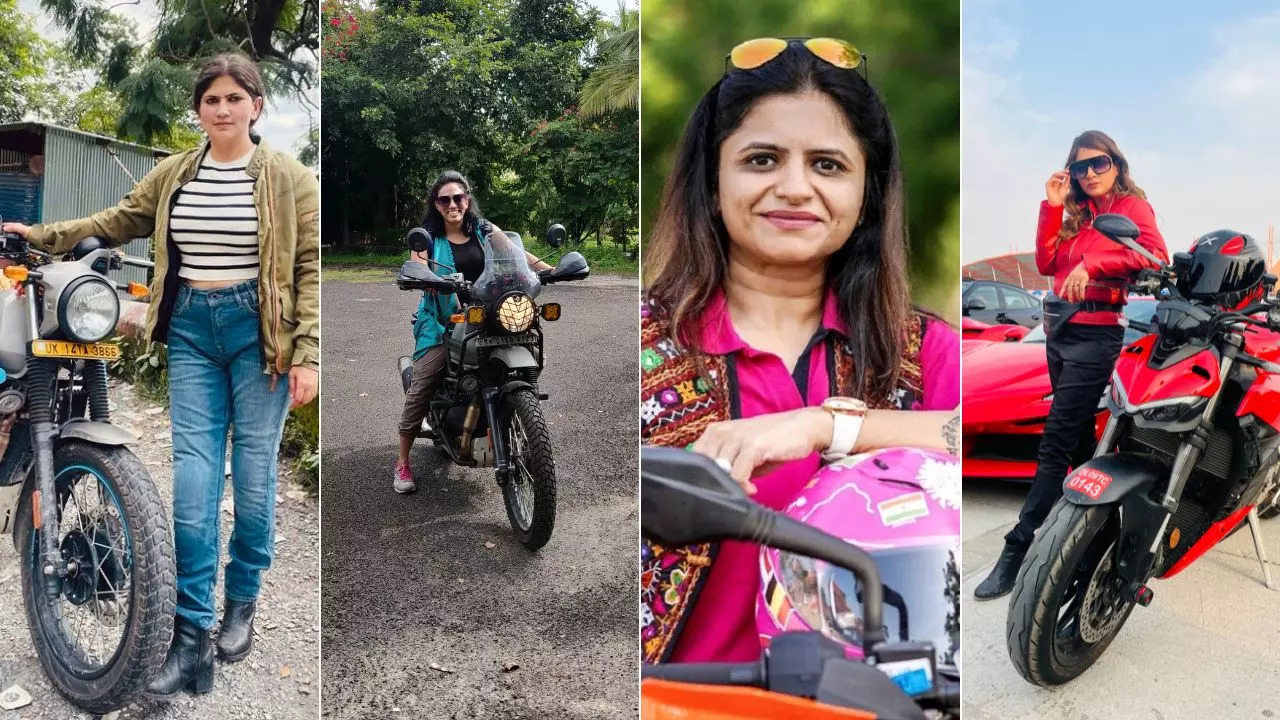 Four female bikers who are challenging gender stereotypes, on wheels