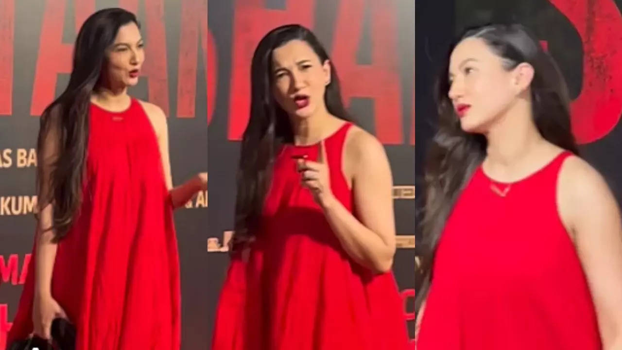 Gauahar Khan Scolds Paparazzi At Shaitaan Premiere: 'Learn How To Talk' - Viral Video