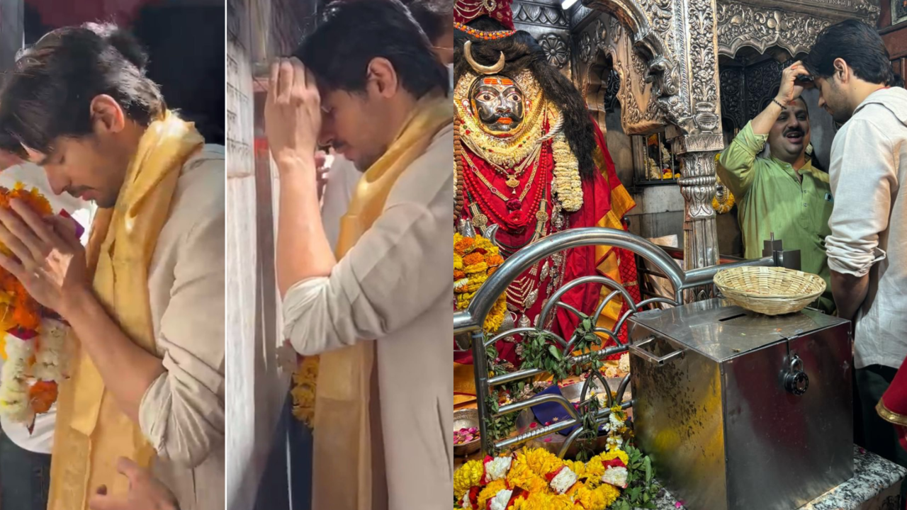 Yodha Actor Sidharth Malhotra Seeks Blessings At Varanasi's Kashi Vishwanath Temple On Maha Shivratri