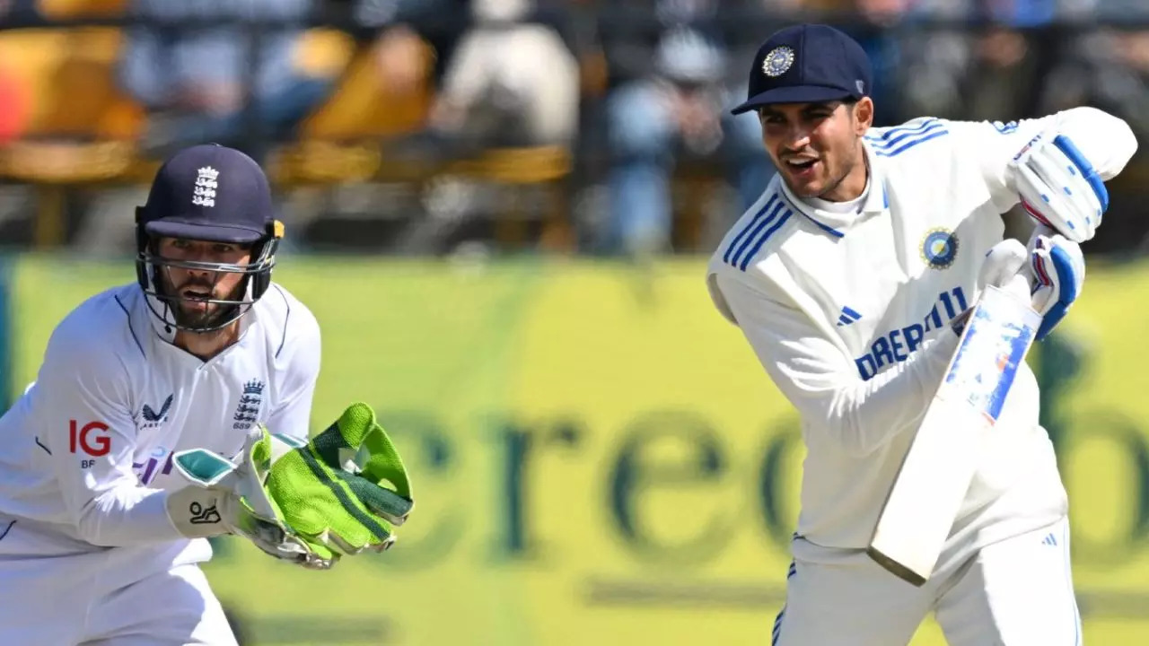 Shubman Gill scored a hundred on Friday in Dharamsala against England in the fifth Test.