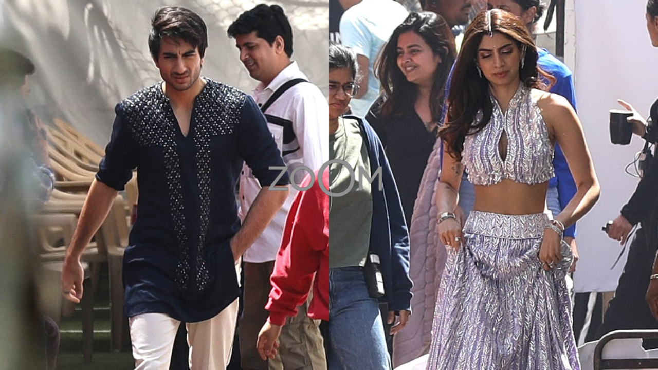 Ibrahim Ali Khan, Khushi Kapoor Exude Ethnic Charm As They Shoot For Karan Johar's Nadaniyan | EXCLUSIVE PICS