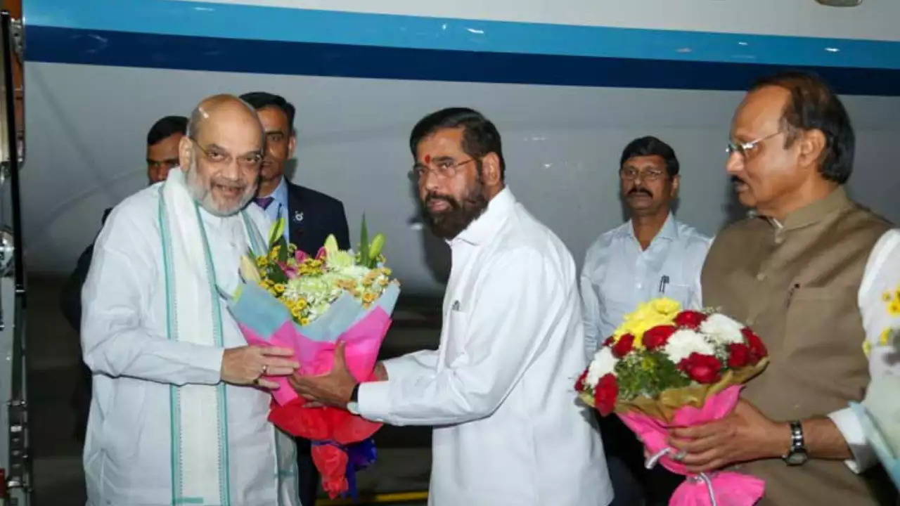 Amit shah Eknath Shinde.