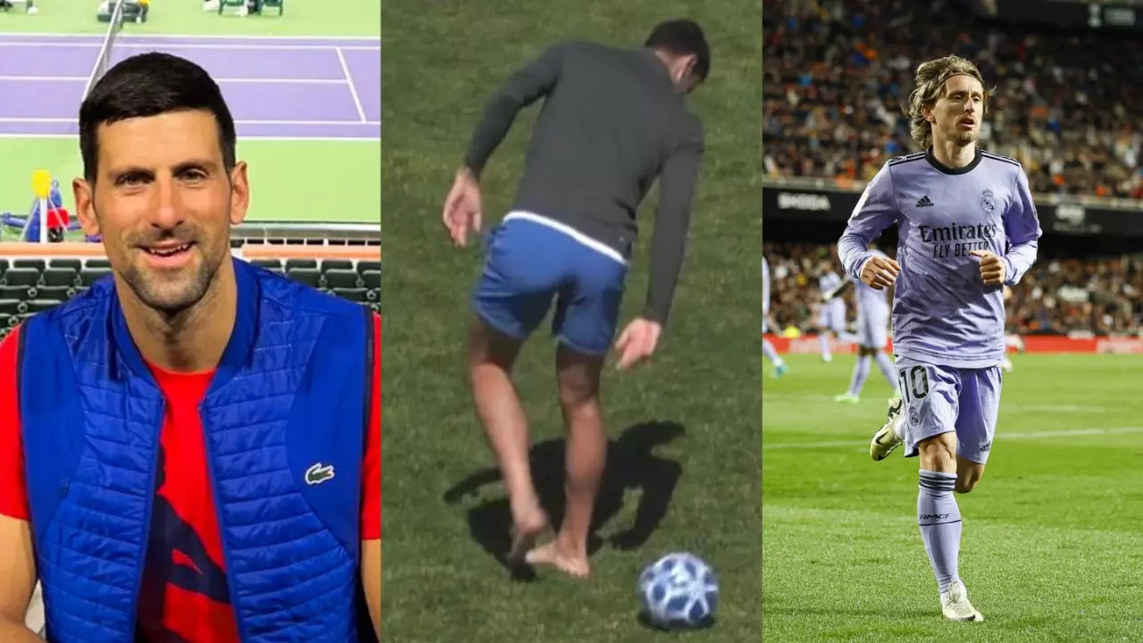 ''I Am A Luka Modric'', Novak Djokovic Hilariously Compares His Football Skills To Real Madrid Legend Luka Modric - WATCH Viral Video