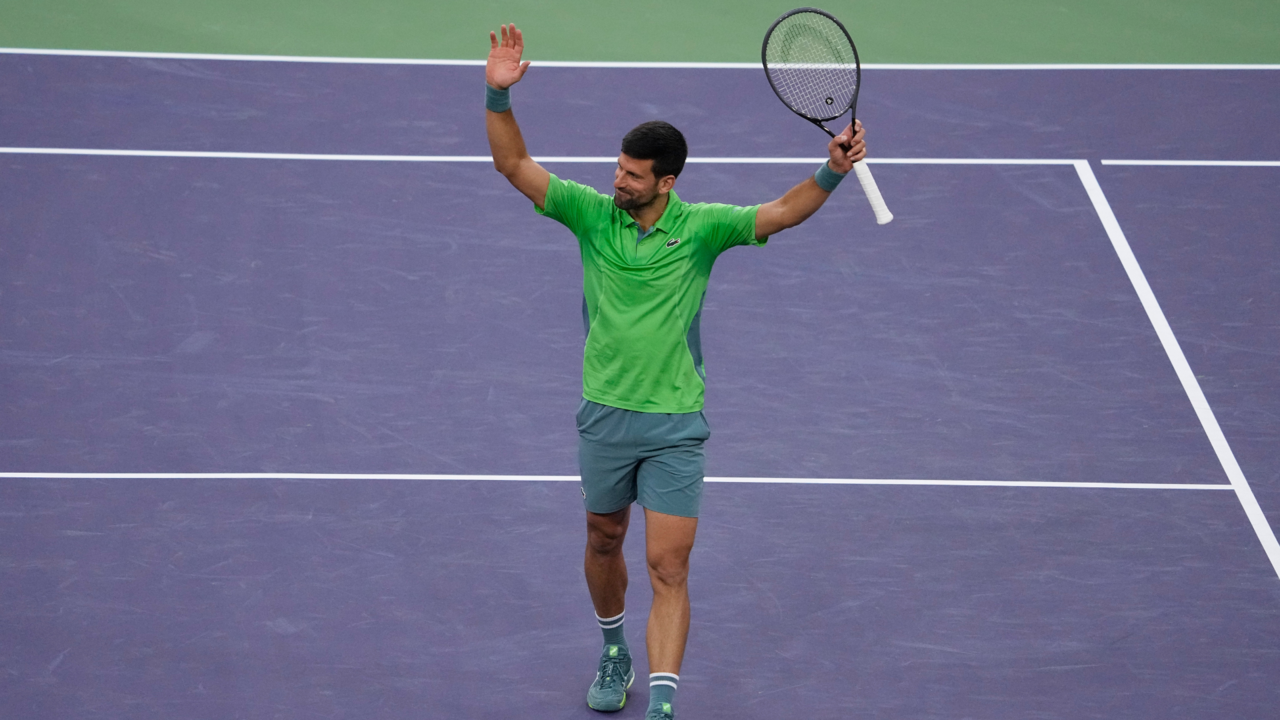 Novak Djokovic after his 400th win