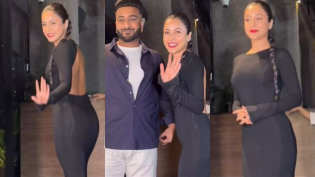 Shehnaaz Gill Shows Of Her Chic Backless Look As She Gets Spotted in Black; Netizens Say 'Queen Of Hearts'