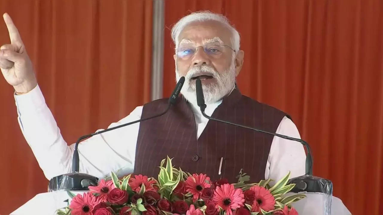 During his address, PM Modi hit out at the Opposition