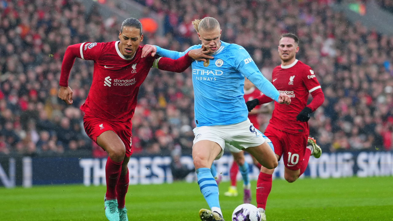 Haaland Van Dijk Man City Liverpool AP