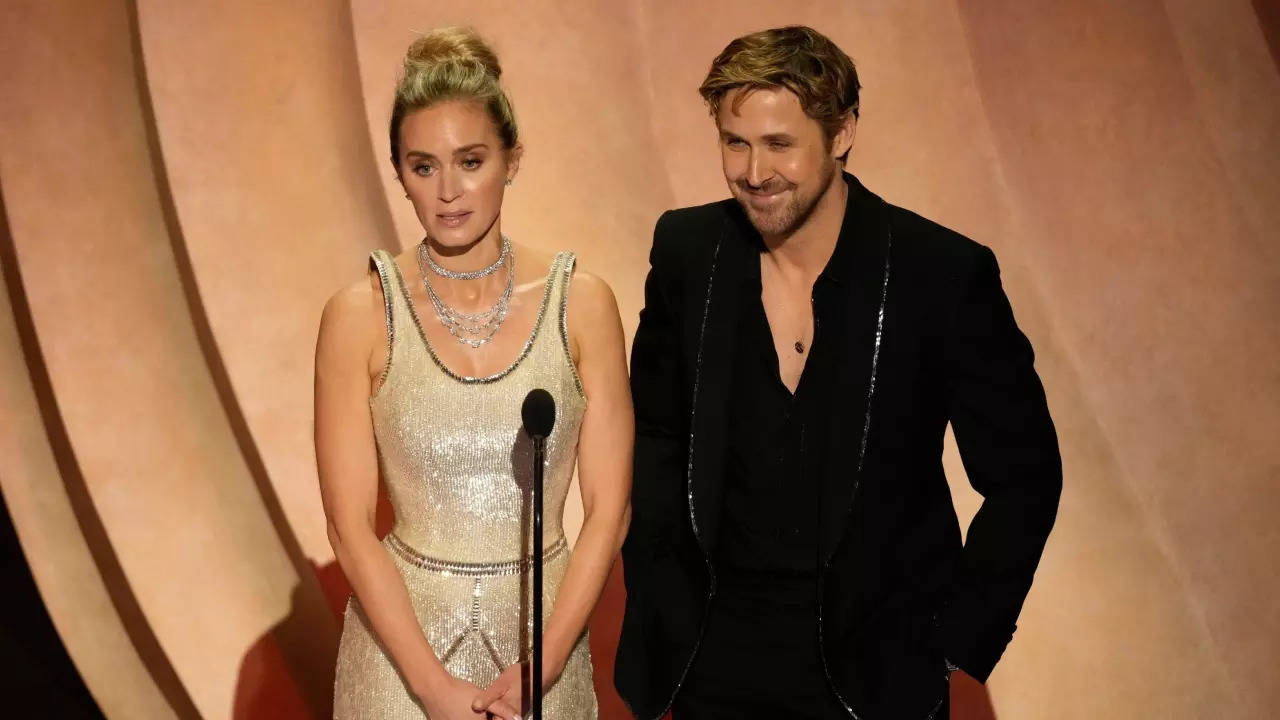 Ryan Gosling, Emily Blunt Playfully Roast 'Barbenheimer' Rivalry at Oscars 2024