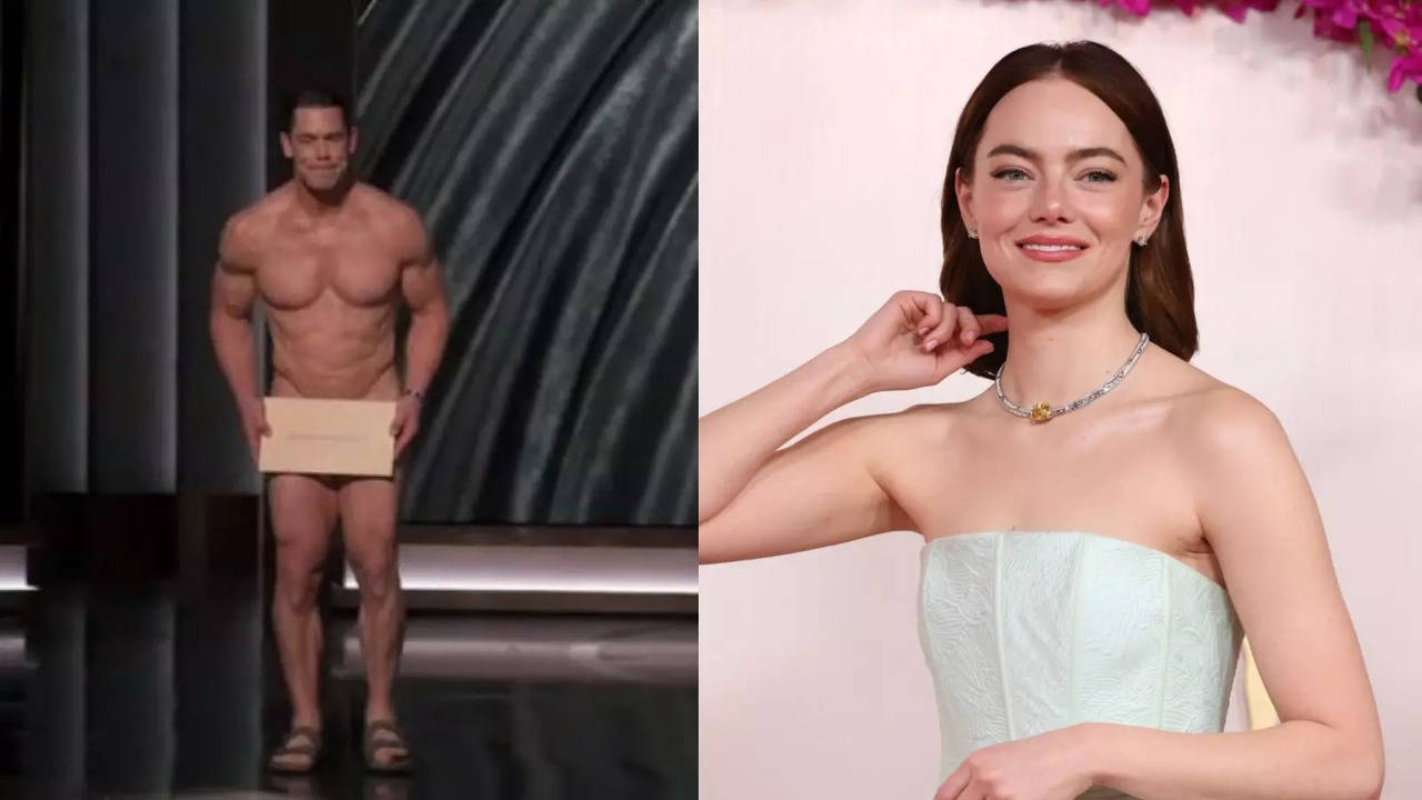 10 Wildest Moments From Oscars 2024: John Cena Goes Nude, Emma Stone Calls  Host Jimmy Kimmel A 'Prick' | Hollywood News, Times Now