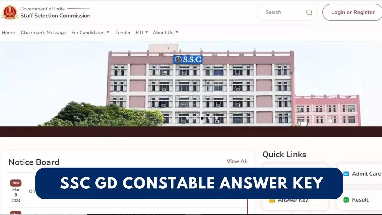 SSC GD Answer Key 2024 Date, Time: SSC GD Constable Answer Key PDF Soon on ssc.gov.in, Latest Update