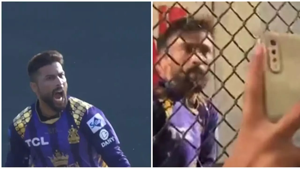 Mohammad Amir Fights With A Fan After Chants Of 'Fixer' in PSL 2024