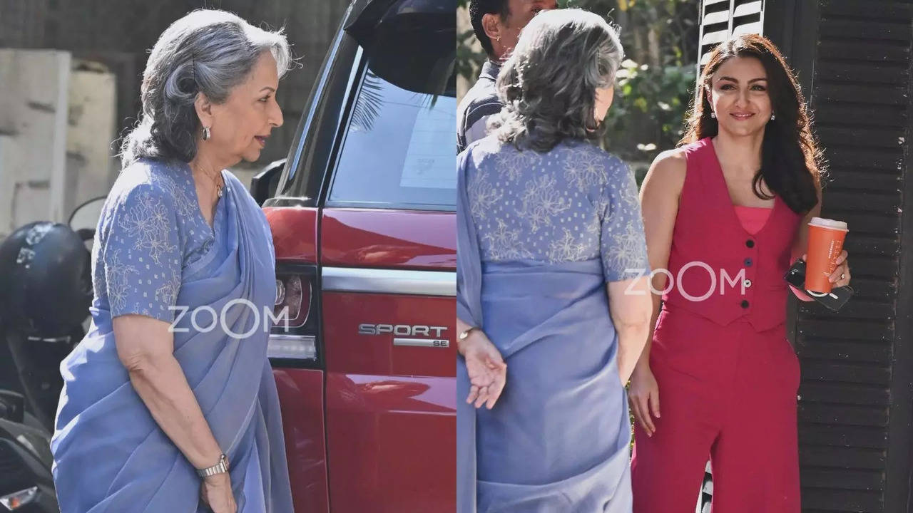 Sharmila Tagore Gets Spotted With Daughter Soha Ali Khan, Veteran Actress Looks Elegant In Saree | Exclusive