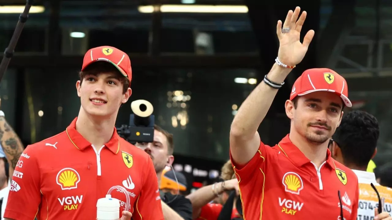 Charles Leclerc and Ollie Bearman