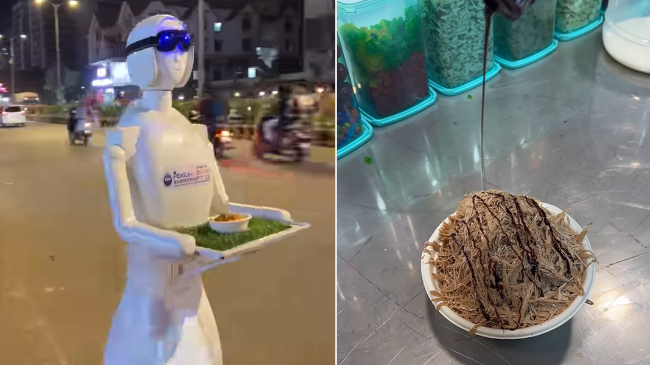 ahmedabad food truck deploys robot to serve ice gola | watch