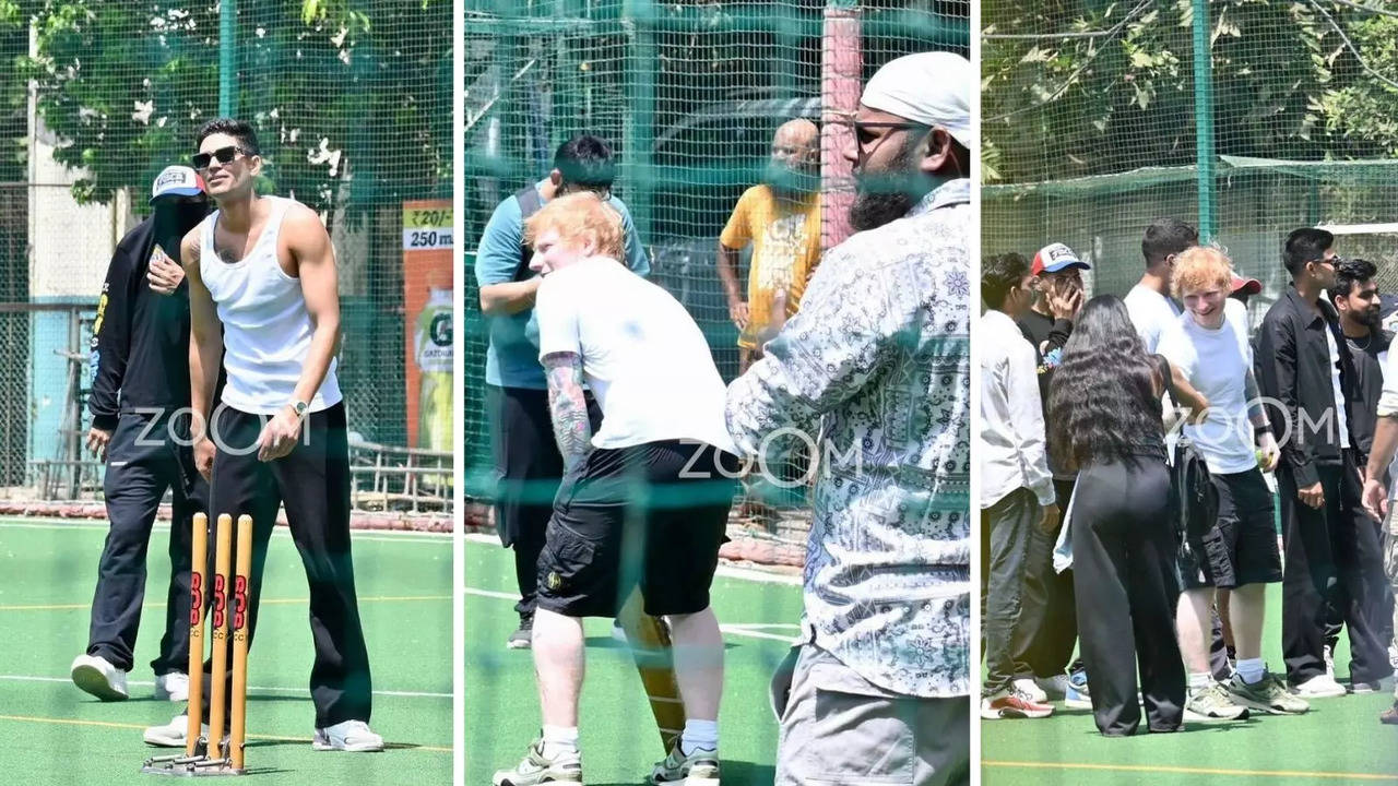 Ed Sheeran, Shubman Gill And Tanmay Bhatt Spotted Playing Cricket 3 Days Ahead Of Concert-EXCLUSIVE