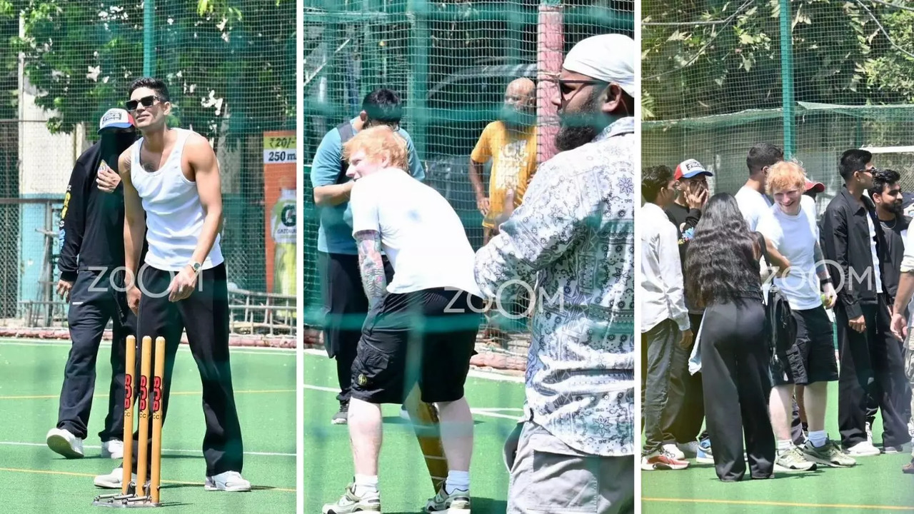 Ed Sheeran, Shubman Gill And Tanmay Bhatt Spotted Playing Cricket 3 Days Ahead Of Concert-EXCLUSIVE
