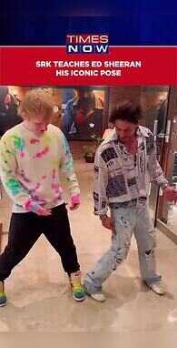 Watch Shah Rukh Khan Teaches Ed Sheeran His Iconic Pose