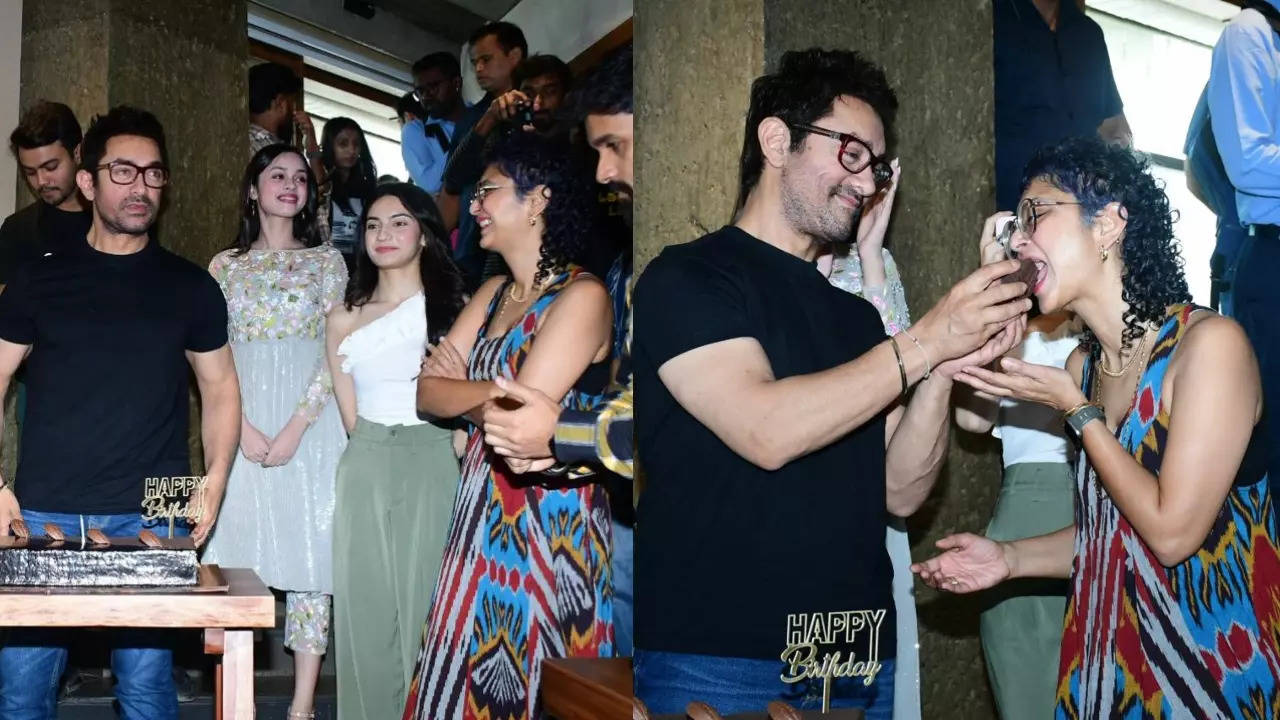 Aamir Khan Celebrates 59th Birthday With Paparazzi. Ex-Wife Kiran Rao Joins