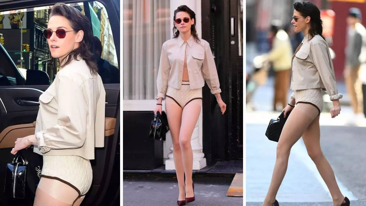 Kristen Stewart Wore the No Pants Trend With a High-Cut Bodysuit
