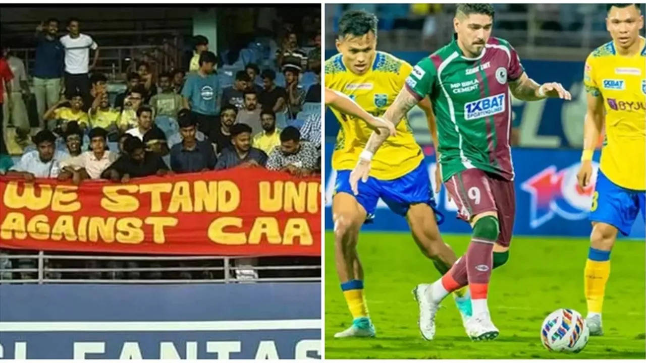 CAA protest during ISL match