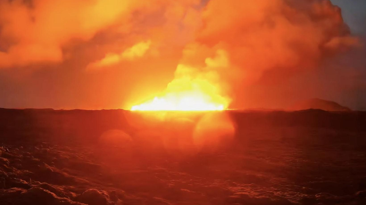 Volcano eruption in Iceland on Saturday