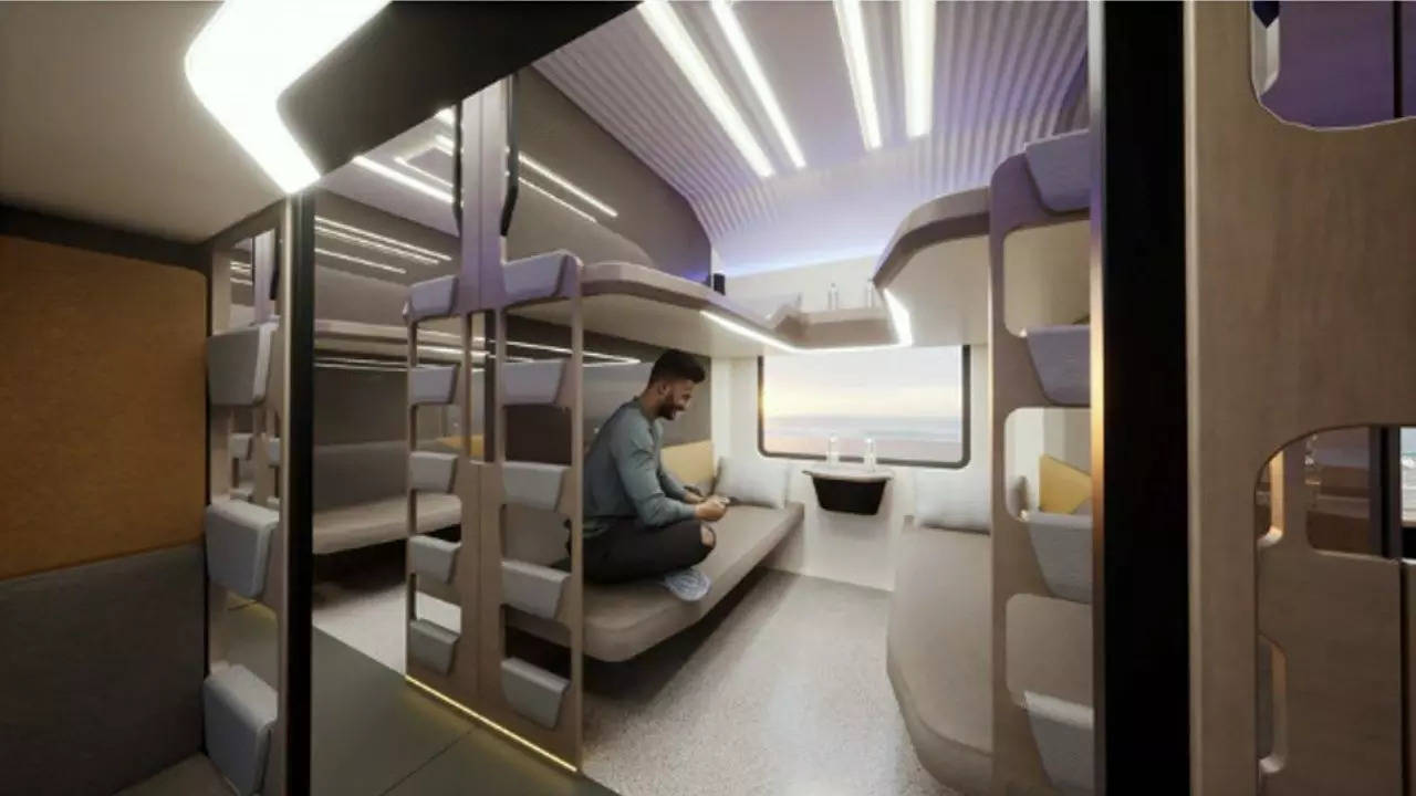 Concept of Vande Bharat sleeper coaches. Credit: X/AshwiniVaishnaw