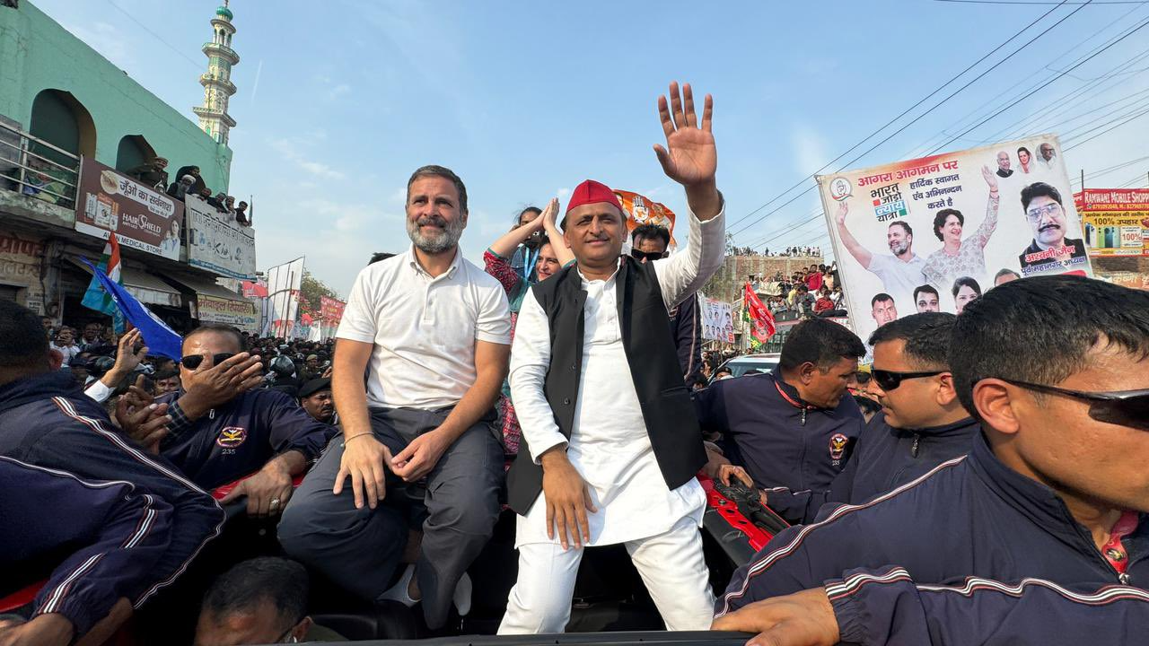 Akhilesh Yadav joins Bharat Jodo Nyay Yatra