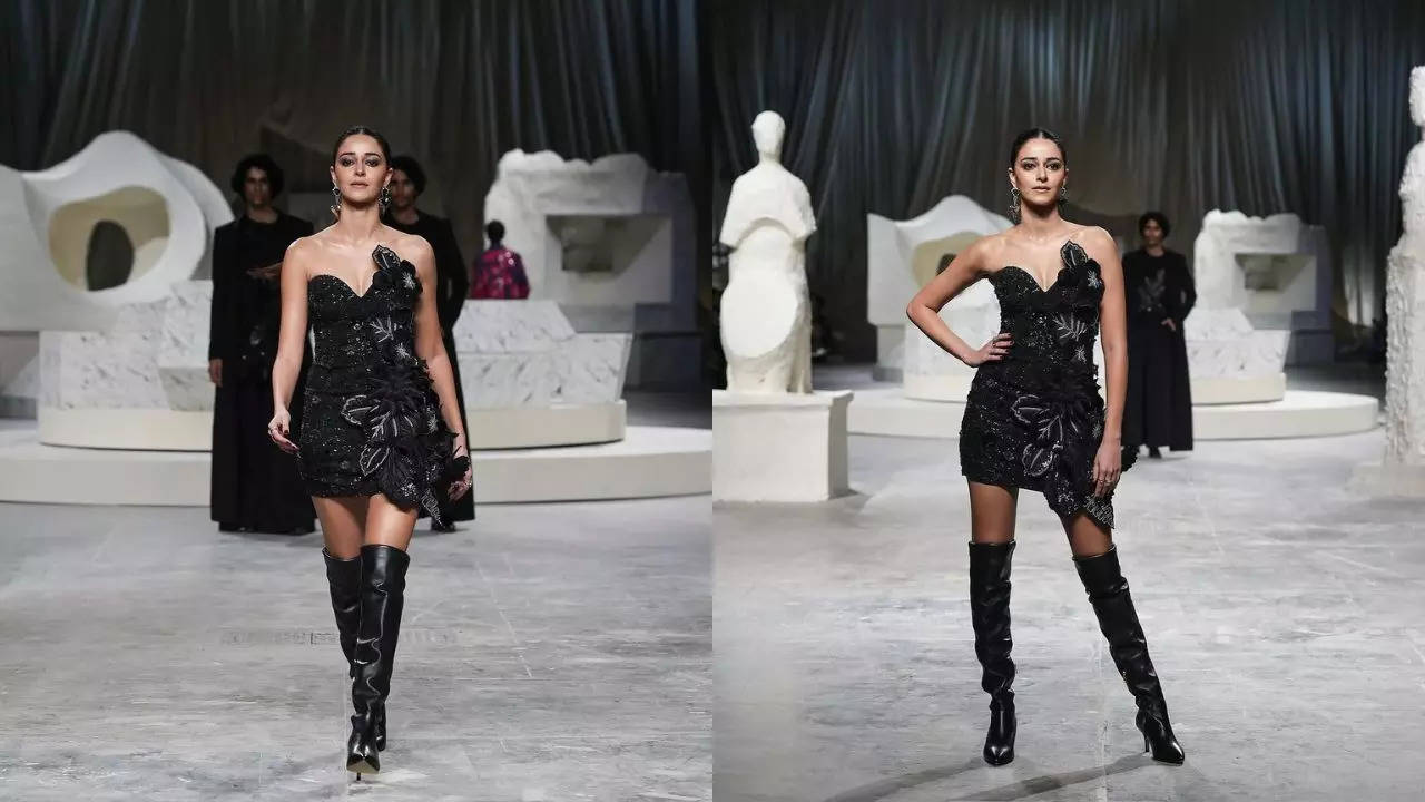 Lakme Fashion Week 2024: Ananya Panday Steals The Spotlight In A Black Floral Rahul Mishra Dress