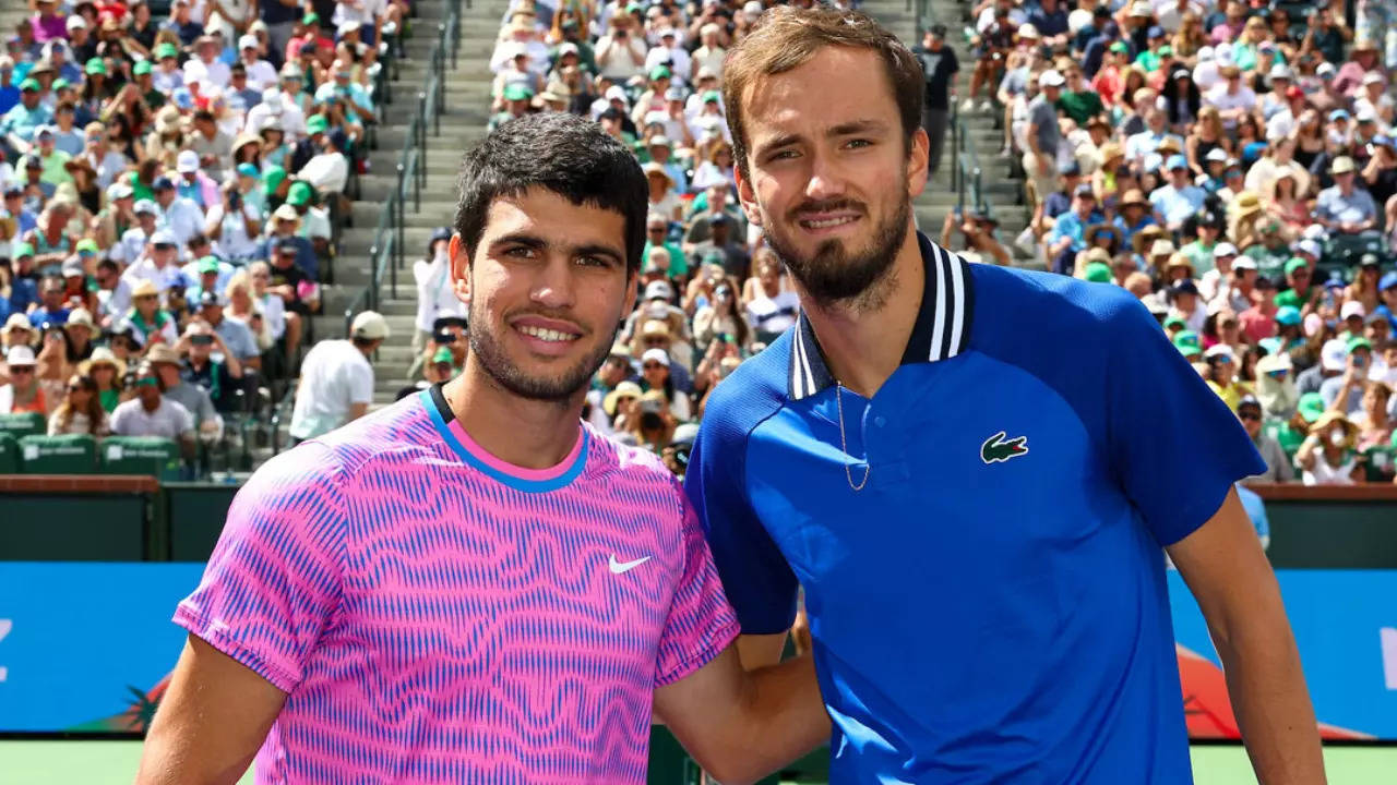 Daniil Medvedev with Carlos Alcaraz