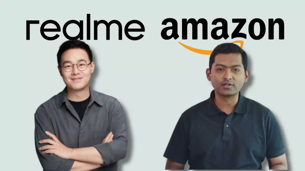 Chase Xu, VP, realme and Rajit Babu, Director, Wireless and Home Entertainment, Amazon.