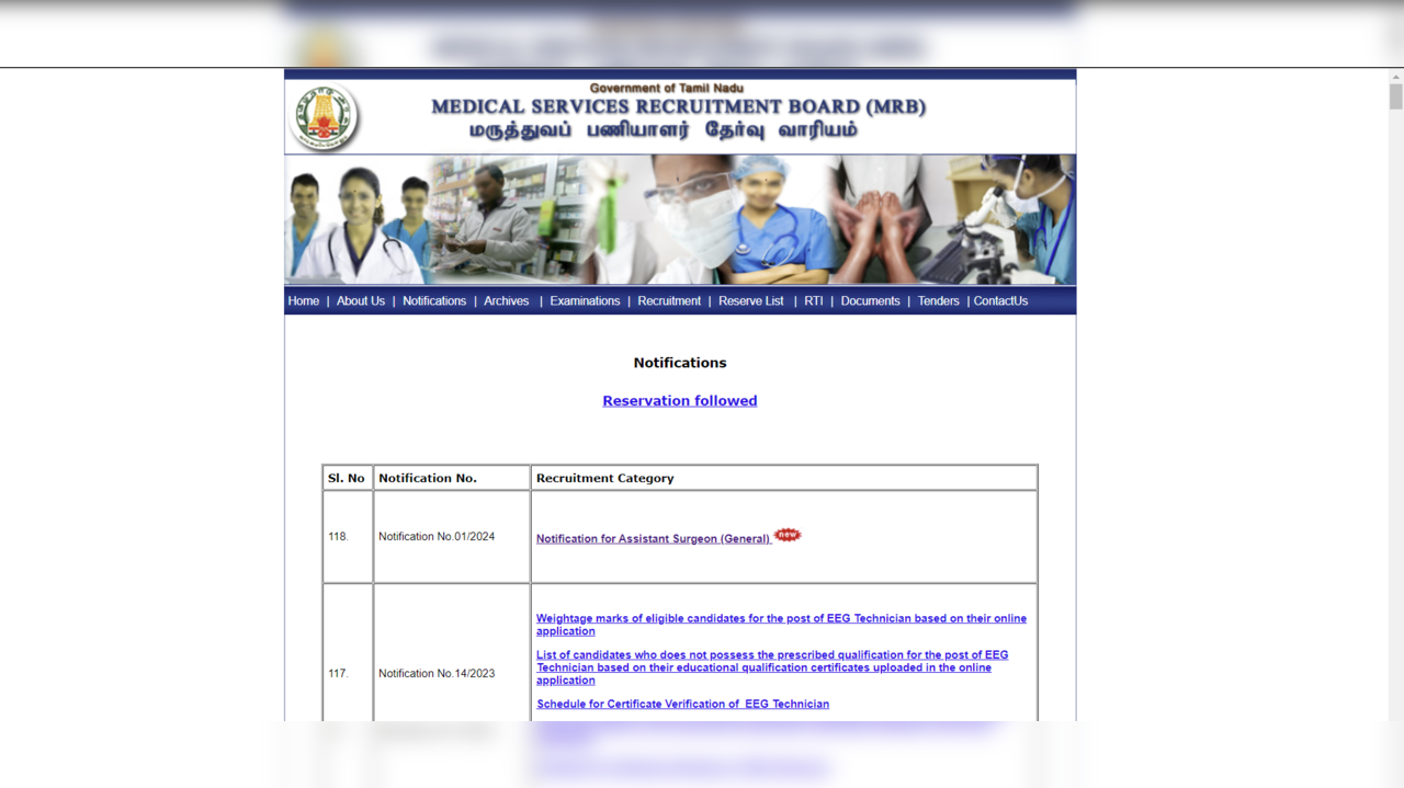 TN MRB Recruitment 2024: Apply for 2553 Assistant Surgeon Jobs