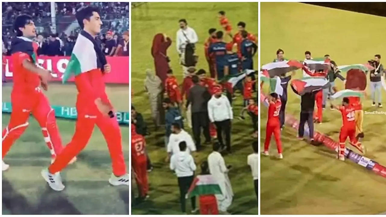 Islamabad United Players Wave Palestine Flags After Winning PSL 2024 Despite Ban