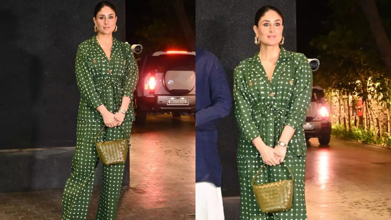 Kareena Kapoor Turned Heads In A Green Polka Dotted Co-Ord Set At A Movie Screening