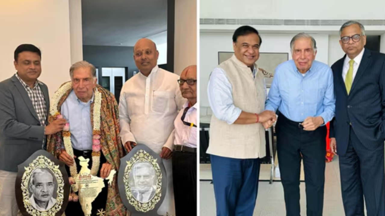 Ratan Tata with Assam Chief Minister Himanta Biswa Sarma