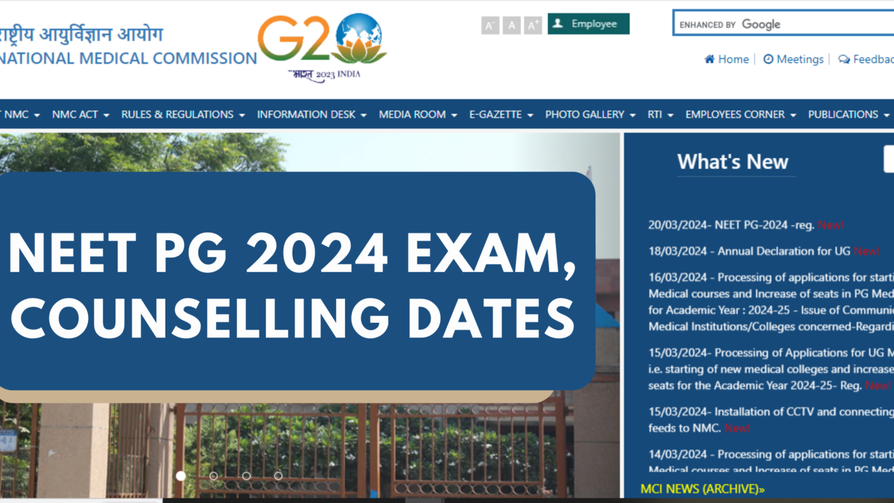 NEET PG 2024 Exam Dates Changed, To be Conducted on June 23 Now