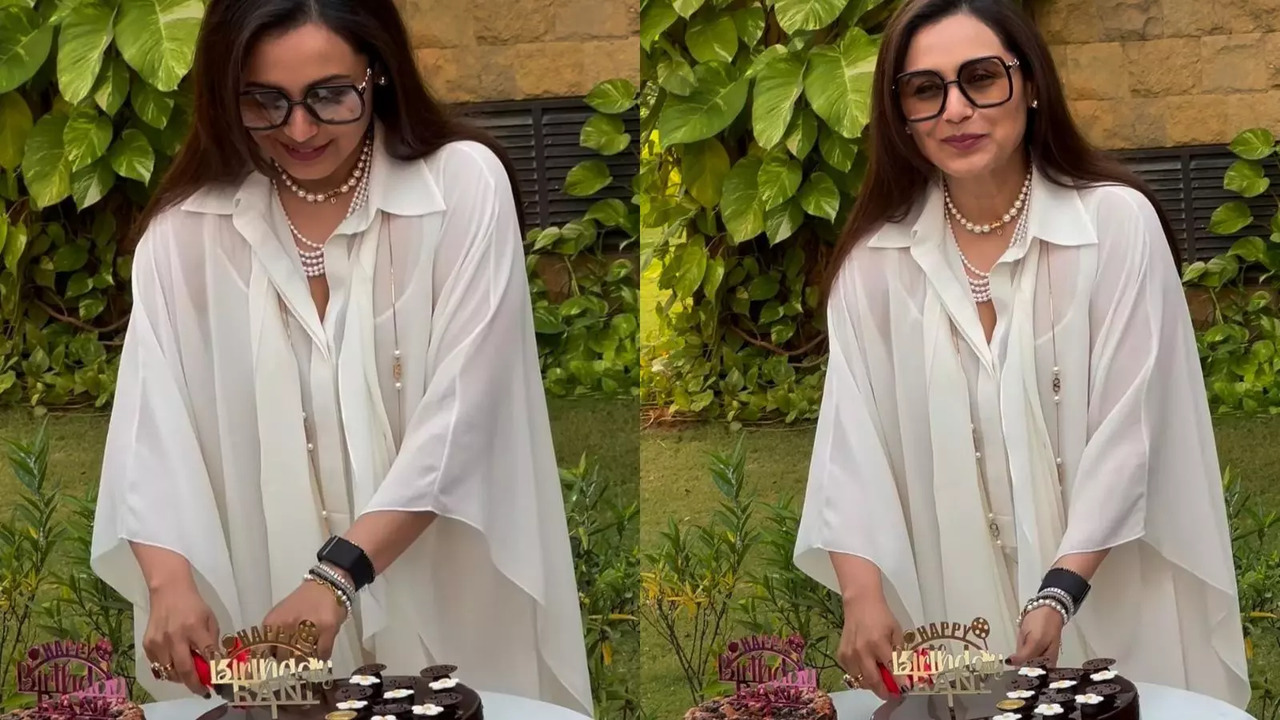 Ahead Of 46th Birthday, Rani Mukerji Celebrates Special Day With Paps, Her Customised Adira Neckpiece Is Unmissable
