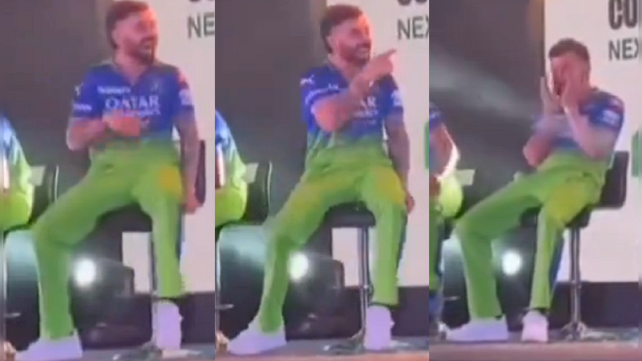 Virat Kohli's reaction after Faf du Plessis gets surprised by party cracker goes viral