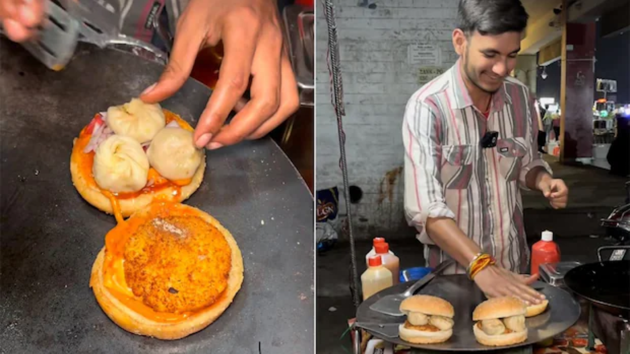 Viral Video: Burger Momos Is The New Fusion Dish In Town and Foodies Don’t Hate It!