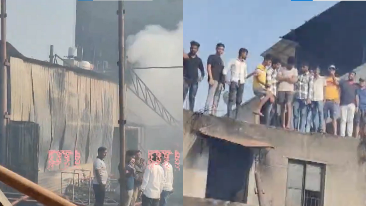Massive Fire Breaks Out in Pimpri Chinchwad’s Triveni Nagar Area | VIDEO