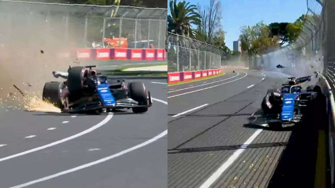 Alex Albon Australian GP Alex Albon Suffers Nasty HighSpeed Crash During FP1, Escapes Unhurt