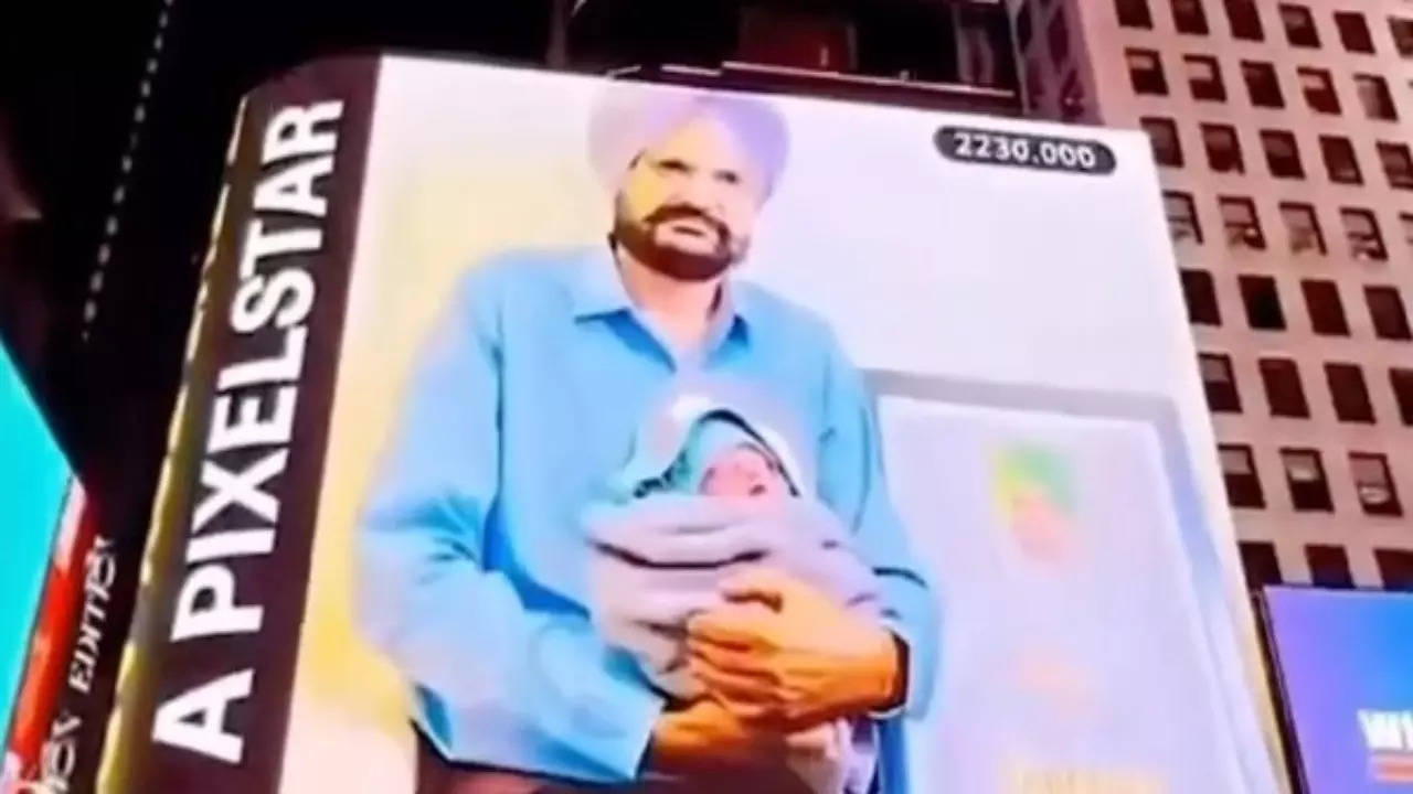 Sidhu Moosewala's Baby Brother Features On New York’s Time Square. Fans Say 'Born A Star'
