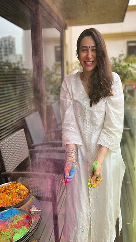 Celebrity-Inspired White Salwar Kameez For Holi