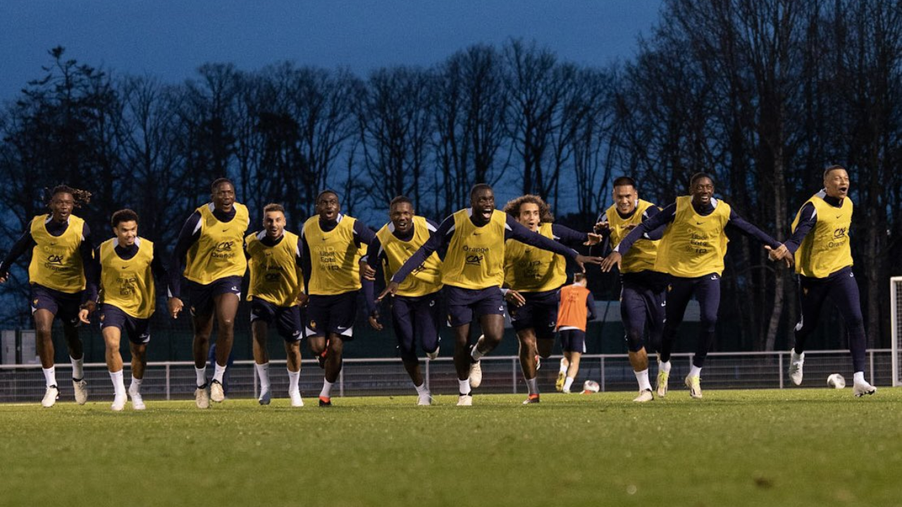 French Football Team In Training