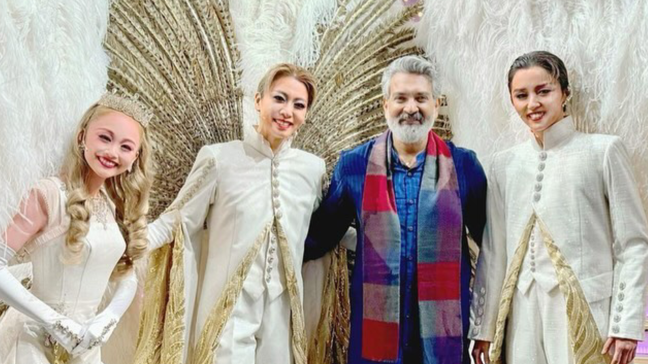 SS Rajamouli With Japanese Performers At The Event