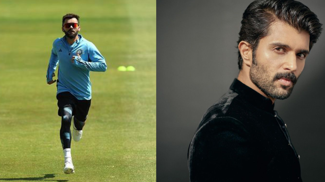 (L) Virat Kohli; (R) Vijay Deverakonda